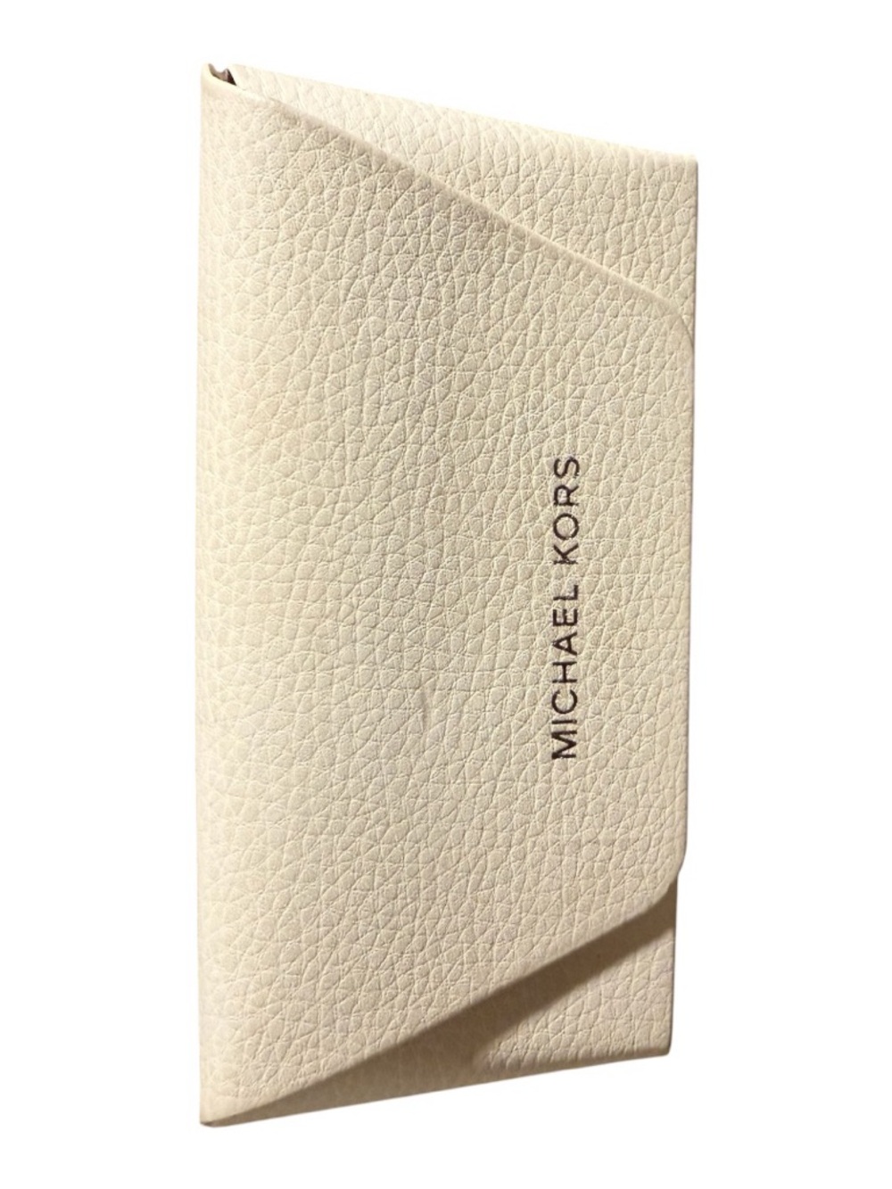 Michael Kors Cream Pebbled Leather Envelope Sunglasses Pouch
